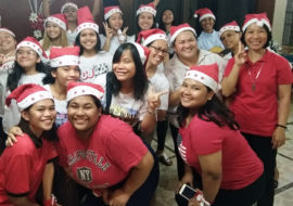 FCJ youth, scholars and sisters preparing for carolling