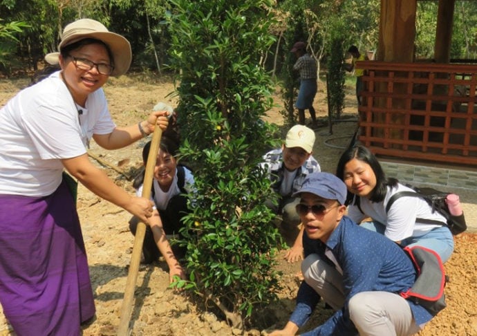 Tree planting in Myanmar FCJ Bicentenary 1820-2020