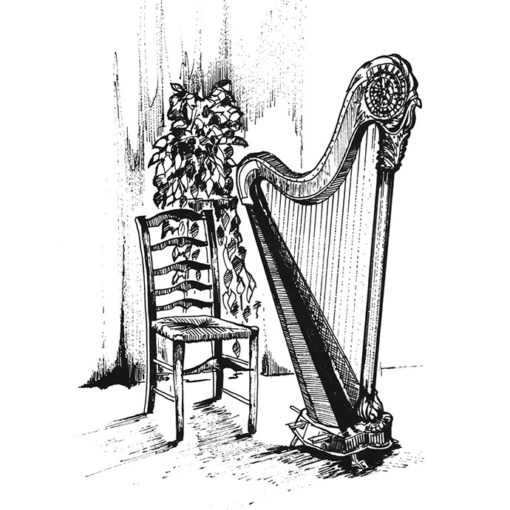 Harp played by Marie Madeleine d'Houet