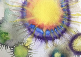 corona virus watercolor by Claire fcJ