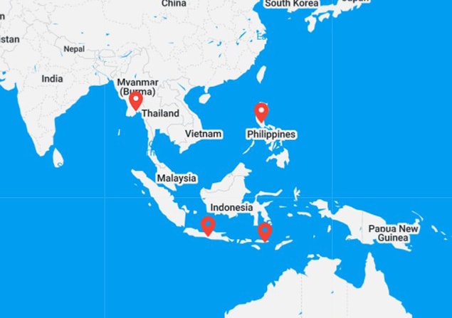 FCJs in Asia Map