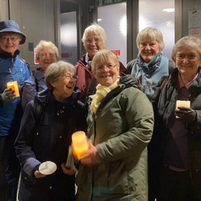 FCJ sisters at the prayer vigil for COP26 in London