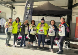 Runners with their medals