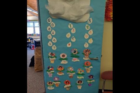 St Philomena FCJ School classroom door