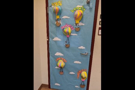 St Philomena FCJ School classroom door