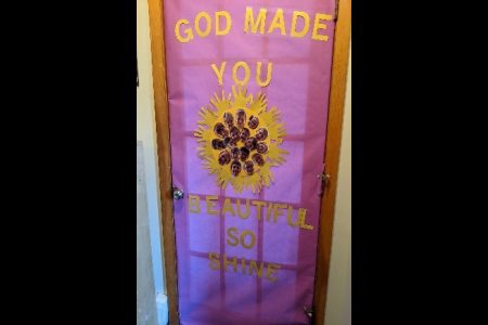 St Philomena FCJ School classroom door